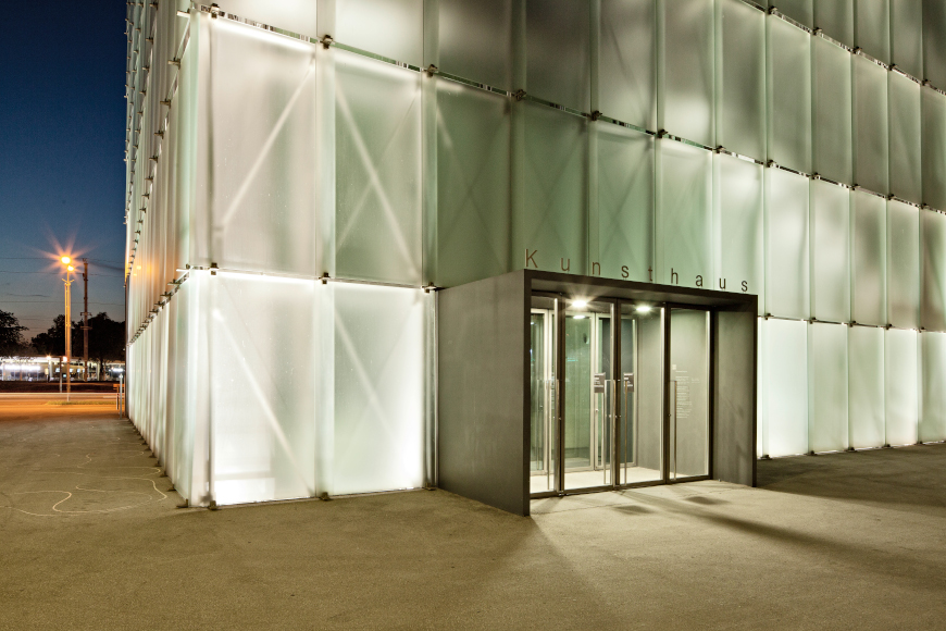 KUB - Kunsthaus Bregenz bei Nacht